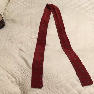 Ray Strauss Cranberry SIlk Scarf 41.5"x2" Oblong